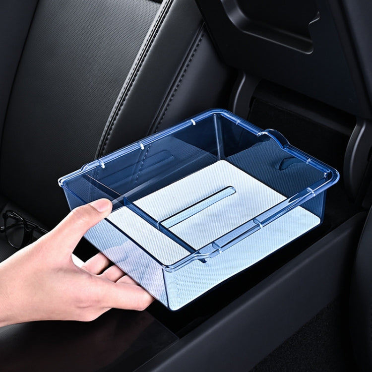 For 2023.9 Tesla Model3 Silicone Double-Layer Storage Box, Color: Blue Central Control - Stowing Tidying by PMC Jewellery | Online Shopping South Africa | PMC Jewellery | Buy Now Pay Later Mobicred