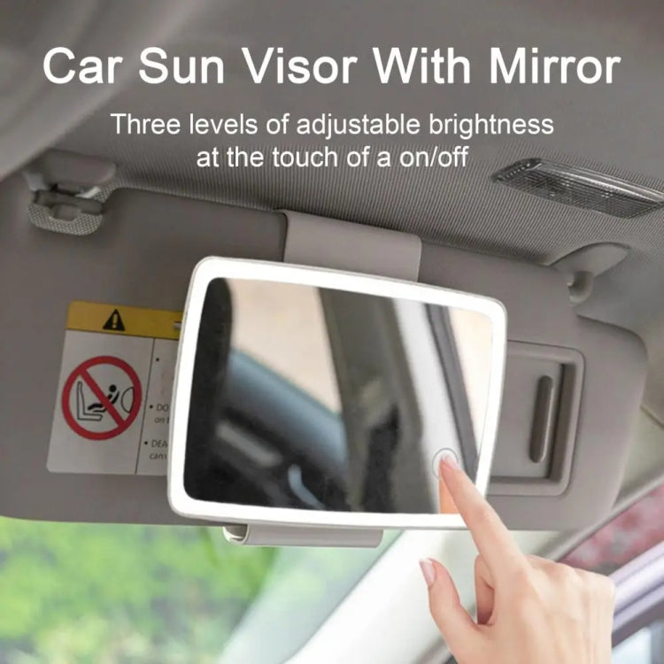 Car Sun Visor LED Light Cosmetic Mirror(White) - Interior Mirrors by PMC Jewellery | Online Shopping South Africa | PMC Jewellery