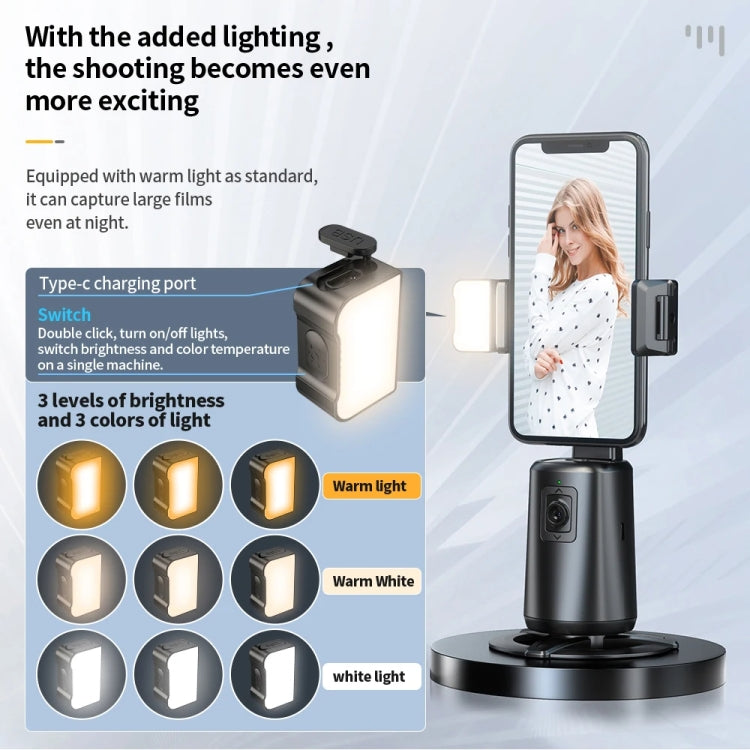 Pixel A200  Auto Tracking Gimbal Stabilizer 360 Degree Rotation Selfie Stick With Fill Light Set 1 - Handheld Gimbals by Pixel | Online Shopping South Africa | PMC TechLife | Buy Now Pay Later Mobicred