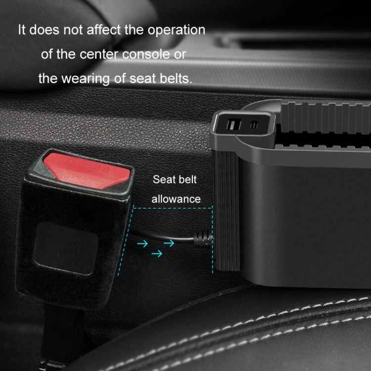 BEN.JACK Multifunctional Car Seat Gap Storage Box(Black) - free shipping - PMC TechLife - Order now!