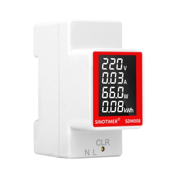 SINOTIMER SDM008 Rail Type AC Multifunctional Digital Voltage And Current Power Monitor - Current & Voltage Tester by SINOTIMER | Online Shopping South Africa | PMC Jewellery | Buy Now Pay Later Mobicred