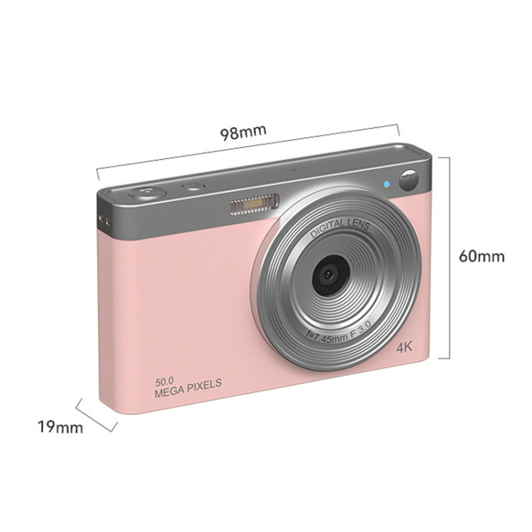 50 MP HD Camera 4K Video Retro Vlog Self-Shooting Camera(White) - Video Cameras by PMC Jewellery | Online Shopping South Africa | PMC Jewellery | Buy Now Pay Later Mobicred