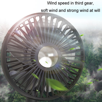 Car Clip-On Rechargeable Electric Oscillating Head Fan With Light(Dark Green) - Heating & Fans by PMC Jewellery | Online Shopping South Africa | PMC Jewellery | Buy Now Pay Later Mobicred