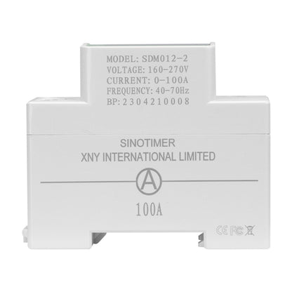 SINOTIMER DIN Rail AC Digital Display Current Voltage Power Electricity Multi-Function Tester, Model: SDM012-2 - Current & Voltage Tester by SINOTIMER | Online Shopping South Africa | PMC Jewellery | Buy Now Pay Later Mobicred