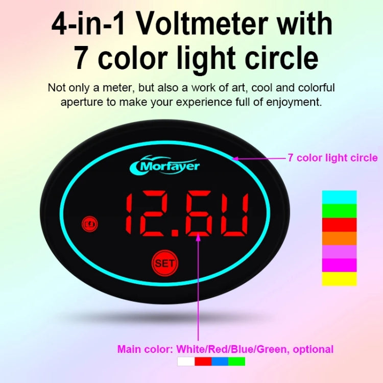 Morfayer Locomotive Multi-function Voltmeter, Blue, Specification: 4 in 1 - Electrical Instruments by Morfayer | Online Shopping South Africa | PMC Jewellery | Buy Now Pay Later Mobicred