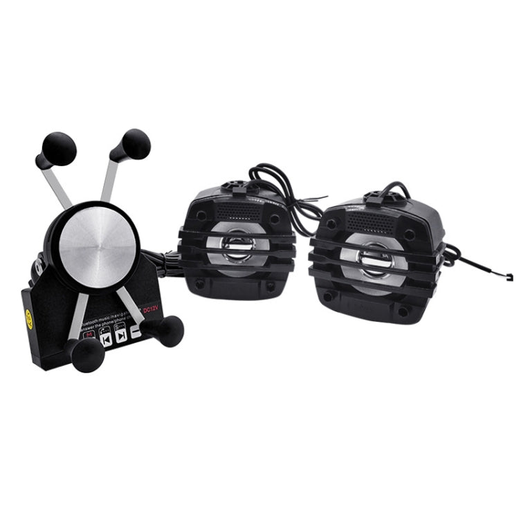 Motorcycle Mobile Phone Charging Stand With Bluetooth MP3 Speaker(YL-056) - Holder by PMC TechLife | Online Shopping South Africa | PMC TechLife | Buy Now Pay Later Mobicred