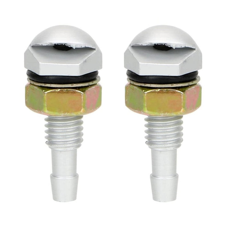 2pcs /Set Automotive Glass Washer Sprayer Aluminum Cap Nozzle(White) - Windscreen Wipers by PMC Jewellery | Online Shopping South Africa | PMC Jewellery