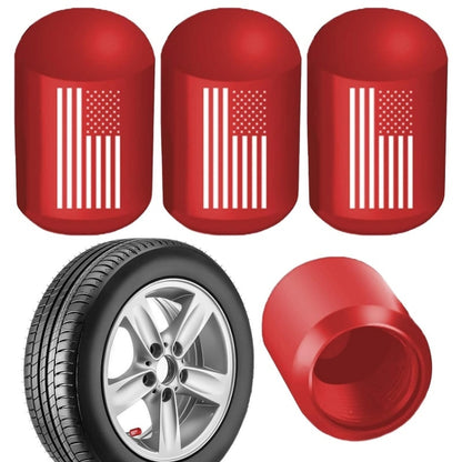 4pcs /Set Car Tire Capsule Aluminum Alloy Screw Dustproof Valves(Red) - Tire Valve Caps by PMC Jewellery | Online Shopping South Africa | PMC Jewellery