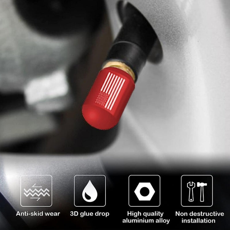 4pcs /Set Car Tire Capsule Aluminum Alloy Screw Dustproof Valves(Red) - Tire Valve Caps by PMC Jewellery | Online Shopping South Africa | PMC Jewellery