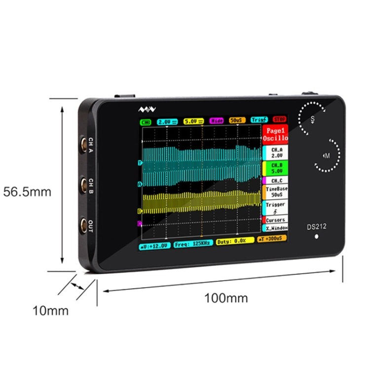 MINIWARE Dual Channel Mini Portable Handheld Digital Storage Oscilloscope, Model: DS212 - Other Tester Tool by MINIWARE | Online Shopping South Africa | PMC Jewellery | Buy Now Pay Later Mobicred