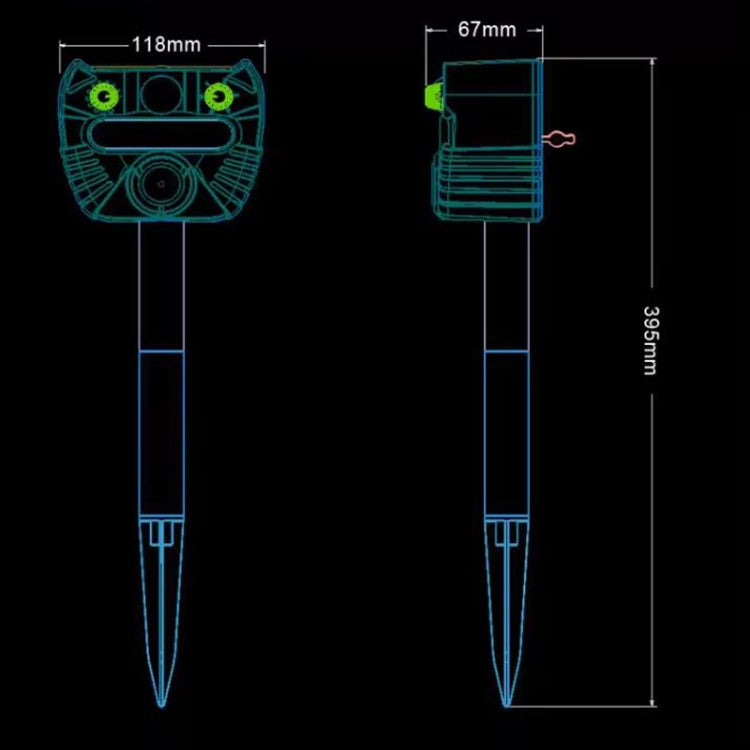 Outdoor Solar Animal Driving Device Ultrasonic Waterproof Infrared Sensor - Outdoor Insect Repellent by PMC TechLife | Online Shopping South Africa | PMC TechLife | Buy Now Pay Later Mobicred
