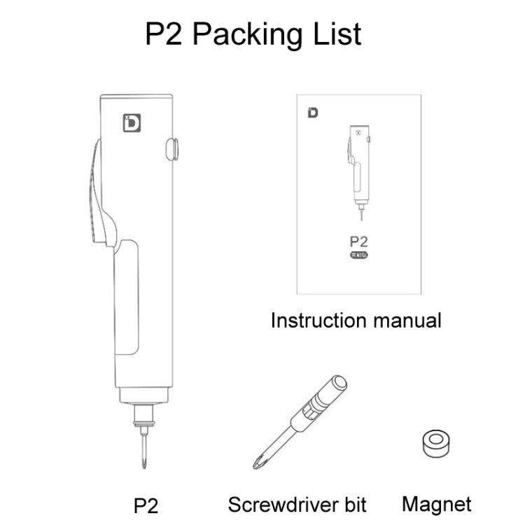 Xiaodong P2 Electrical Screwdriver Mobile Phone Repair Tool With Electronic Torque Brake, Version: For Apple - free shipping - PMC TechLife - Order now!