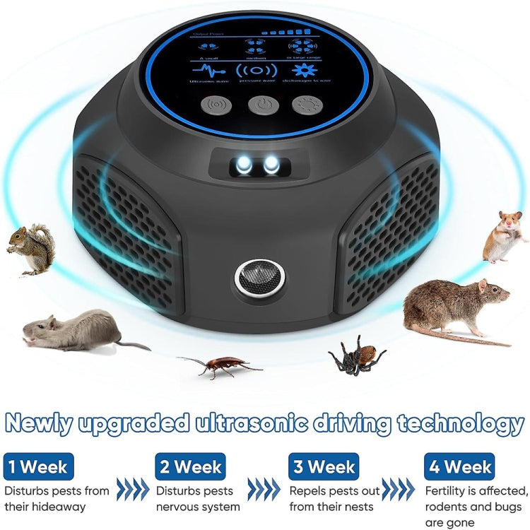 219 Intelligent Ultrasonic Multi-dimensional Frequency Conversion Home Indoor Mouse Repeller(Black) - Repellents by PMC TechLife | Online Shopping South Africa | PMC TechLife | Buy Now Pay Later Mobicred