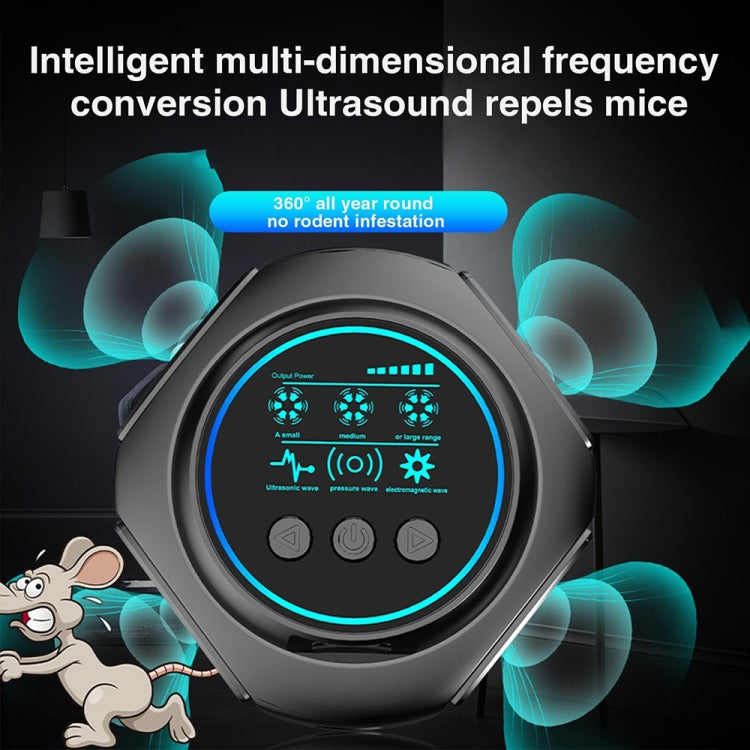 219 Intelligent Ultrasonic Multi-dimensional Frequency Conversion Home Indoor Mouse Repeller(Black) - Repellents by PMC TechLife | Online Shopping South Africa | PMC TechLife | Buy Now Pay Later Mobicred