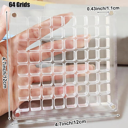 100 Grids Acrylic Magnetic Seashell Storage Display Box Beads Jewelry Nail Art Storage Box - Jewelry Storages by PMC Jewellery | Online Shopping South Africa | PMC Jewellery