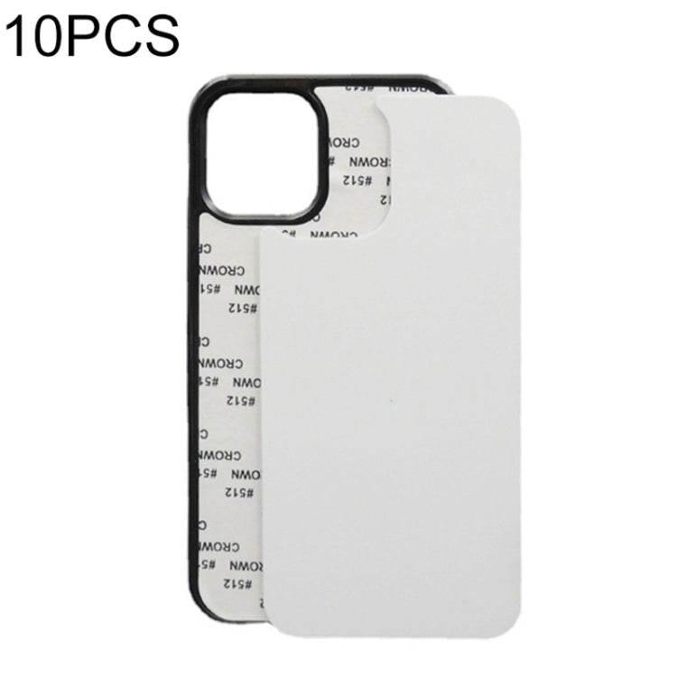 For iPhone 15 Pro 10PCS 2D Blank Sublimation Phone Case(Black) - iPhone 15 Pro Cases by PMC Jewellery | Online Shopping South Africa | PMC Jewellery