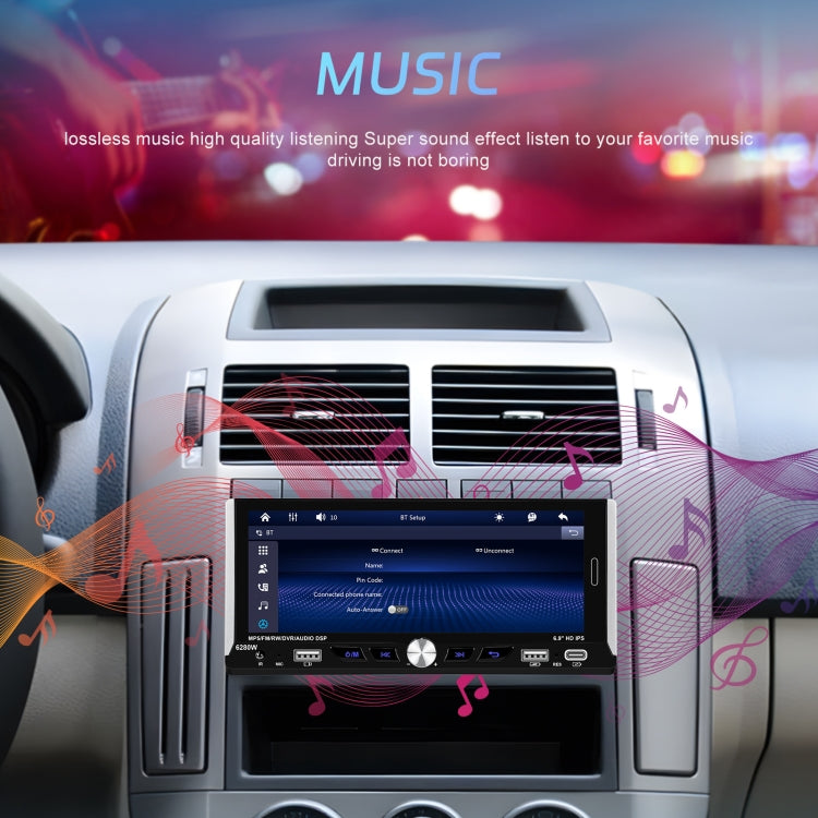 Single Spindle 6.9 inch MP5 With Knob Player Carplay Function Car MP4 Backup Camera, Specification: Standard+AHD Camera - Car MP3 & MP4 & MP5 by PMC Jewellery | Online Shopping South Africa | PMC Jewellery | Buy Now Pay Later Mobicred