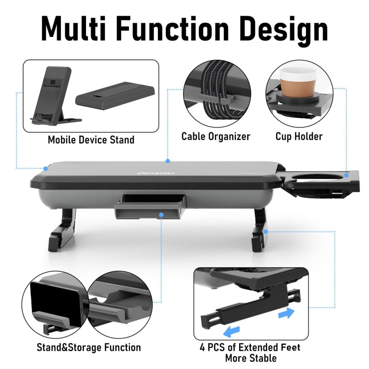 Oimaster Monitor Stand Riser Adjustable Height Laptop Bracket With Storage Drawer, Spec: Upgrade - Laptop Stand by Oimaster | Online Shopping South Africa | PMC Jewellery | Buy Now Pay Later Mobicred