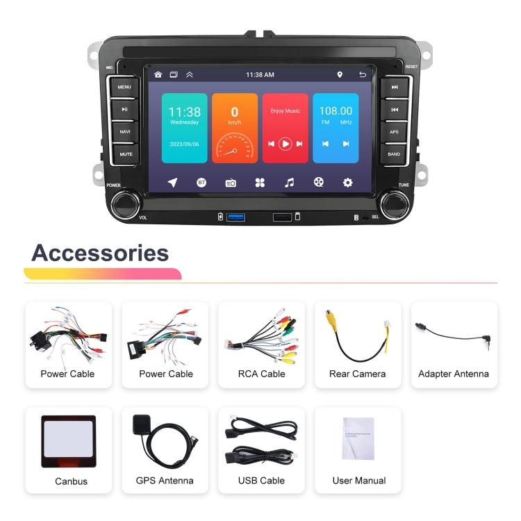 For Volkswagen/Skoda 1+32G Player Large Screen Carplay Android Navigation Reversing Camera Integrated Machine(Standard) - Car MP3 & MP4 & MP5 by PMC Jewellery | Online Shopping South Africa | PMC Jewellery | Buy Now Pay Later Mobicred