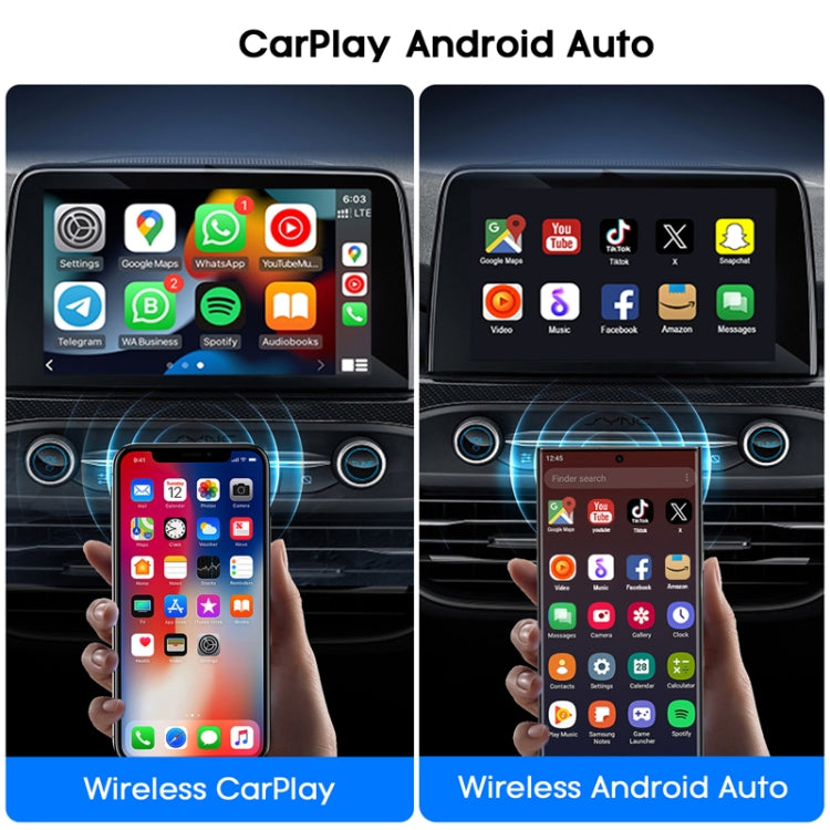 2 in 1 Car Carplay Box Wired to Wireless Bluetooth Adapter - Bluetooth Adapters by PMC Jewellery | Online Shopping South Africa | PMC Jewellery | Buy Now Pay Later Mobicred