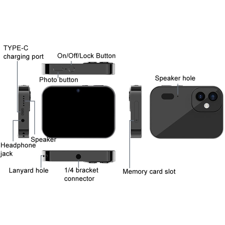 D6 CCD HD Digital Camera Movie Music Smart Camera Touch Screen Student Card Video Recorder, Excluding Memory(White) - Video Cameras by PMC Jewellery | Online Shopping South Africa | PMC Jewellery | Buy Now Pay Later Mobicred