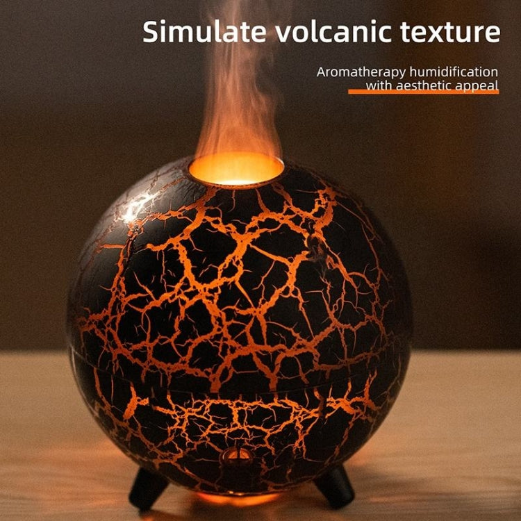D612 USB Plug-in Colorful Gradient Atmosphere Light Flame Crack Aromatherapy Humidifier(White) - free shipping - PMC TechLife - Order now!