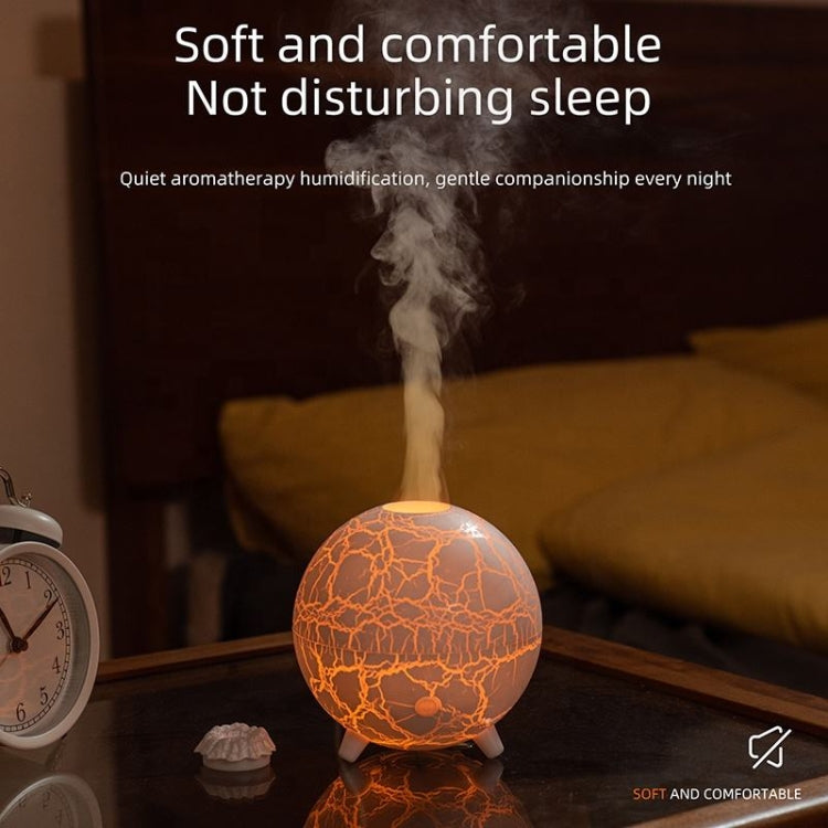 D612 USB Plug-in Colorful Gradient Atmosphere Light Flame Crack Aromatherapy Humidifier(White) - free shipping - PMC TechLife - Order now!