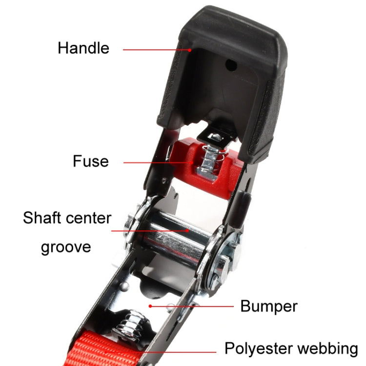 Motorcycle Ratchet Tensioner Cargo Bundling And Luggage Fixing Straps, Length: 5m - Towing Bars by PMC Jewellery | Online Shopping South Africa | PMC Jewellery | Buy Now Pay Later Mobicred