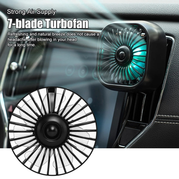 F11 Car USB Colorful Gradient Light Cooling Fan Automotive Interior, Color: Black - Heating & Fans by PMC Jewellery | Online Shopping South Africa | PMC Jewellery | Buy Now Pay Later Mobicred