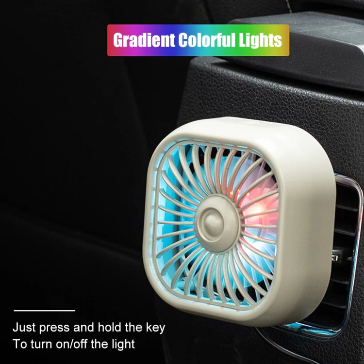 F11 Car USB Colorful Gradient Light Cooling Fan Automotive Interior, Color: Black - Heating & Fans by PMC Jewellery | Online Shopping South Africa | PMC Jewellery | Buy Now Pay Later Mobicred