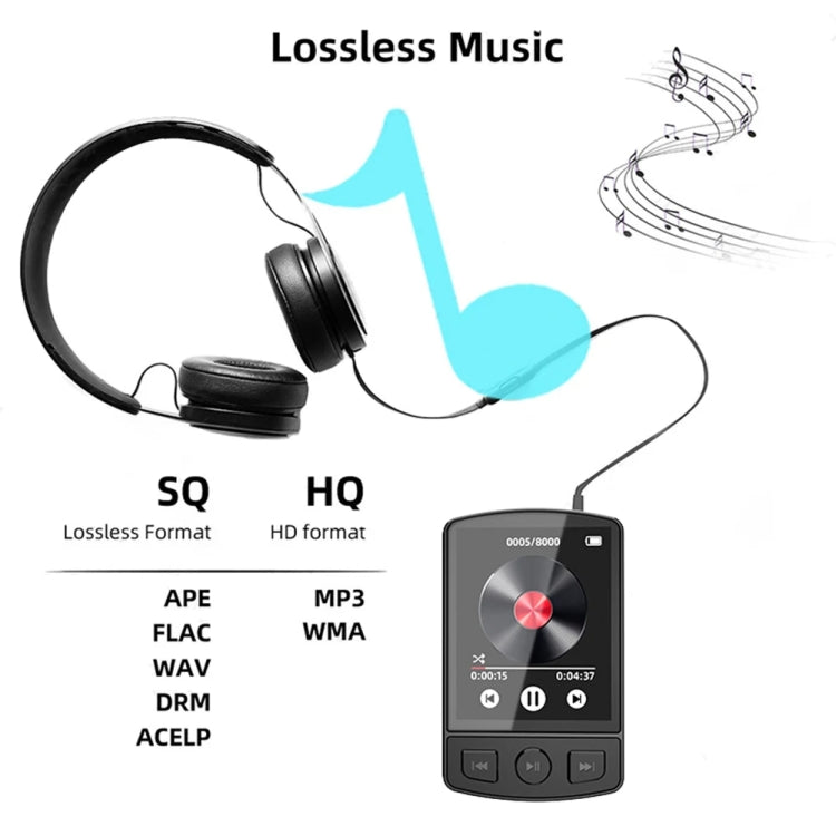 16GB 1.8-Inch Color Screen Recording MP3/MP4 Sports Bluetooth Walkman With Back Clip - MP3 Player by PMC Jewellery | Online Shopping South Africa | PMC Jewellery | Buy Now Pay Later Mobicred