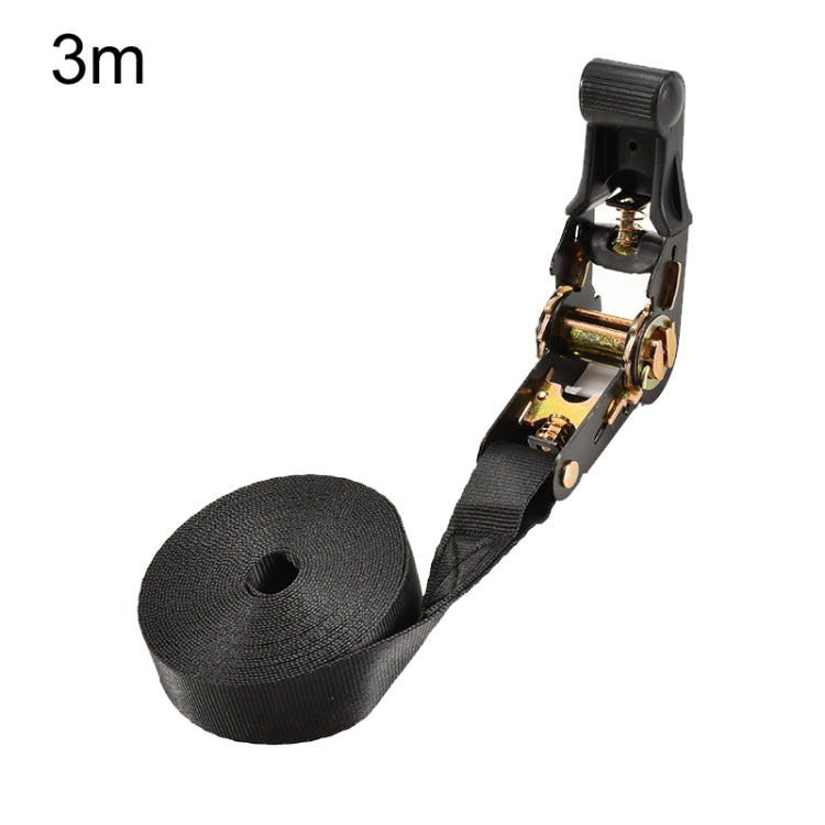 Motorcycle Ratchet Tensioner Cargo Bundling And Luggage Fixing Straps, Specification: Black 3m - Towing Bars by PMC TechLife | Online Shopping South Africa | PMC TechLife | Buy Now Pay Later Mobicred