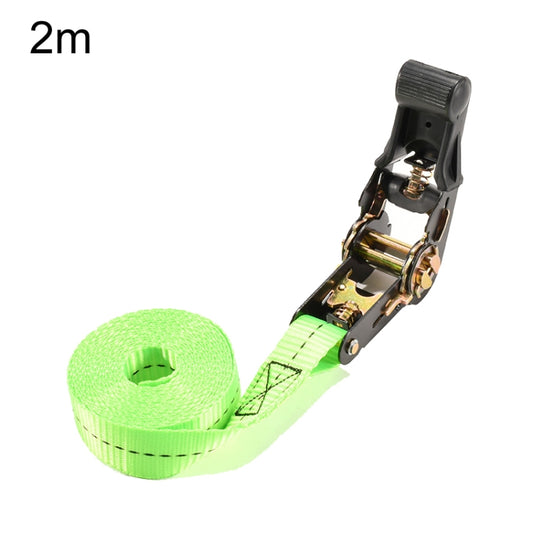 Motorcycle Ratchet Tensioner Cargo Bundling And Luggage Fixing Straps, Specification: Fluorescent Green 2m - Towing Bars by PMC Jewellery | Online Shopping South Africa | PMC Jewellery | Buy Now Pay Later Mobicred