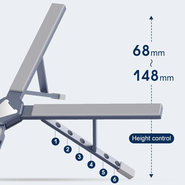 XY-1 5-In-1 Laptop Docking Station Stand Increased Folding Heat Dissipation HUB Bracket(Gray) - Laptop Stand by PMC Jewellery | Online Shopping South Africa | PMC Jewellery | Buy Now Pay Later Mobicred