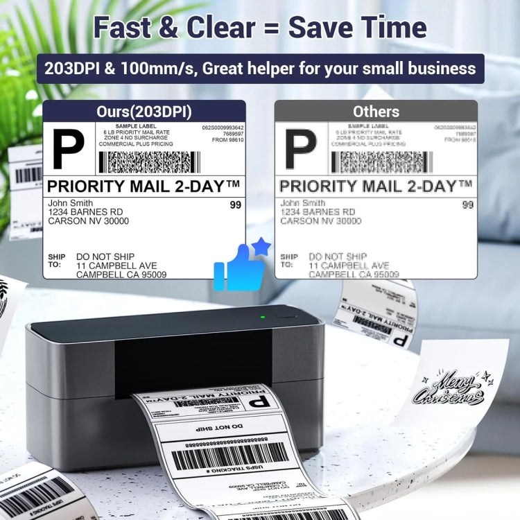 Phomemo PM245-BT Bluetooth Shipping Label Printer Support Labels Width  1- 4.6 Inch(EU Plug) - free shipping - PMC TechLife - Order now!