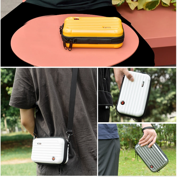 For Insta360 X4 aMagisn Storage Bag Hard Shell Protective Case(White) - Case & Bags by aMagisn | Online Shopping South Africa | PMC Jewellery | Buy Now Pay Later Mobicred