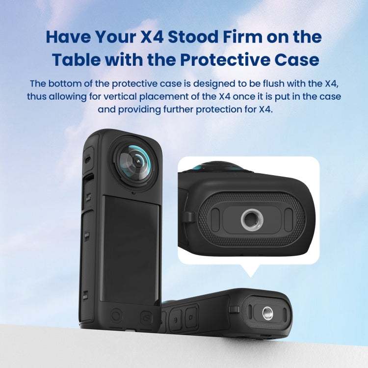 For Insta360 X4 AMagisn Silicone Protective Cover Lens Cover Black - Case & Bags by aMagisn | Online Shopping South Africa | PMC Jewellery