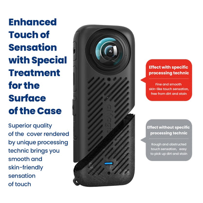 For Insta360 X4 AMagisn Silicone Protective Cover Body Case + Lens Cover Gray - Case & Bags by aMagisn | Online Shopping South Africa | PMC Jewellery | Buy Now Pay Later Mobicred