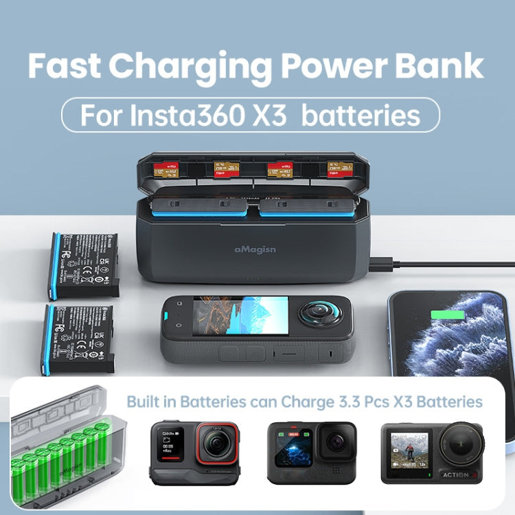 For Insta360 X3 aMagisn  Battery Charging Box Fast Charging Mobile Power Bank Movement Camera Accessories - Others by aMagisn | Online Shopping South Africa | PMC Jewellery