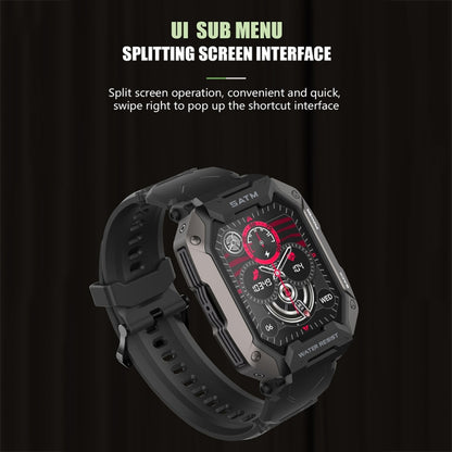 C20Plus 1.81-inch Health Monitoring Waterproof Bluetooth Call Smart Watch, Color: Camouflage Black - Smart Watches by PMC Jewellery | Online Shopping South Africa | PMC Jewellery | Buy Now Pay Later Mobicred