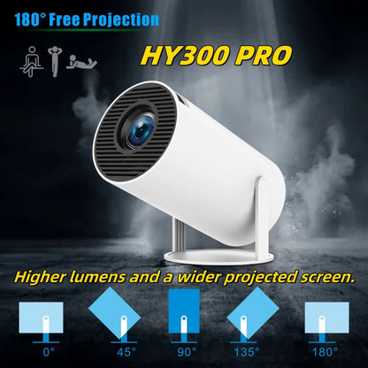 HY300 PRO Smart Projector Android 11.0 System 120 Lumen Portable Projector(US Plug) - Mini Projector by PMC Jewellery | Online Shopping South Africa | PMC Jewellery | Buy Now Pay Later Mobicred