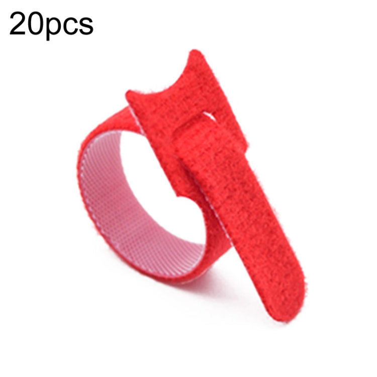 20pcs Nylon Fixed Packing Tying Strap Data Cable Storage Bundle, Model: 12 x 200mm Red - Cable Organizer by PMC Jewellery | Online Shopping South Africa | PMC Jewellery | Buy Now Pay Later Mobicred