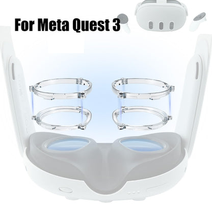 For Meta Quest 3 VR Magnetic Eyeglasses Frame, Spec: L&R Frame Transparent - VR Accessories by PMC Jewellery | Online Shopping South Africa | PMC Jewellery | Buy Now Pay Later Mobicred