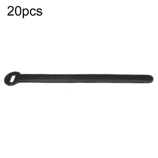 20pcs Data Cable Storage And Management Strap T-Shape Nylon Binding Tie, Model: Black 12 x 200mm - Cable Organizer by PMC Jewellery | Online Shopping South Africa | PMC Jewellery | Buy Now Pay Later Mobicred