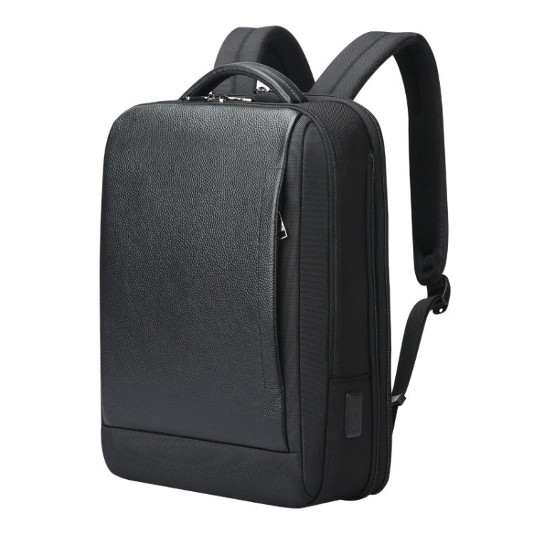 Bopai AL-61-122631B Large Capacity Cowhide Laptop Backpack With USB+Type-C Port(High-end Version) - Backpack by Bopai | Online Shopping South Africa | PMC Jewellery | Buy Now Pay Later Mobicred