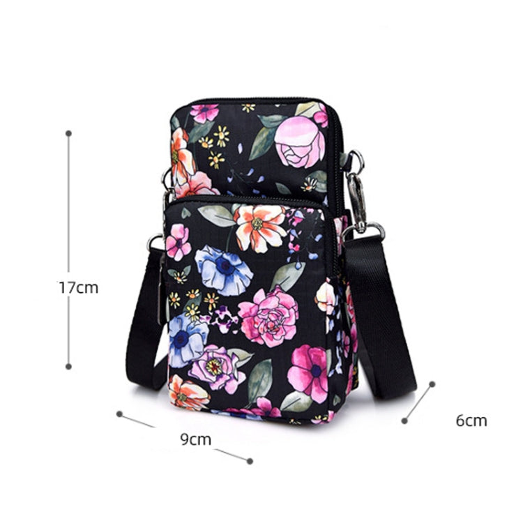 Printed Crossbody Mobile Phone Bag Mini Wallet With Arm Band, Style: Small Tree Bud - Single-shoulder Bags by PMC TechLife | Online Shopping South Africa | PMC TechLife | Buy Now Pay Later Mobicred
