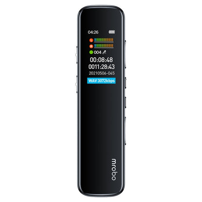 Mrobo RV-19 0.96-inch HD Screen 3D Noise Reduction Recording Pen Music Player, Capacity: 16 GB(Black) - Recording Pen by Mrobo | Online Shopping South Africa | PMC Jewellery | Buy Now Pay Later Mobicred