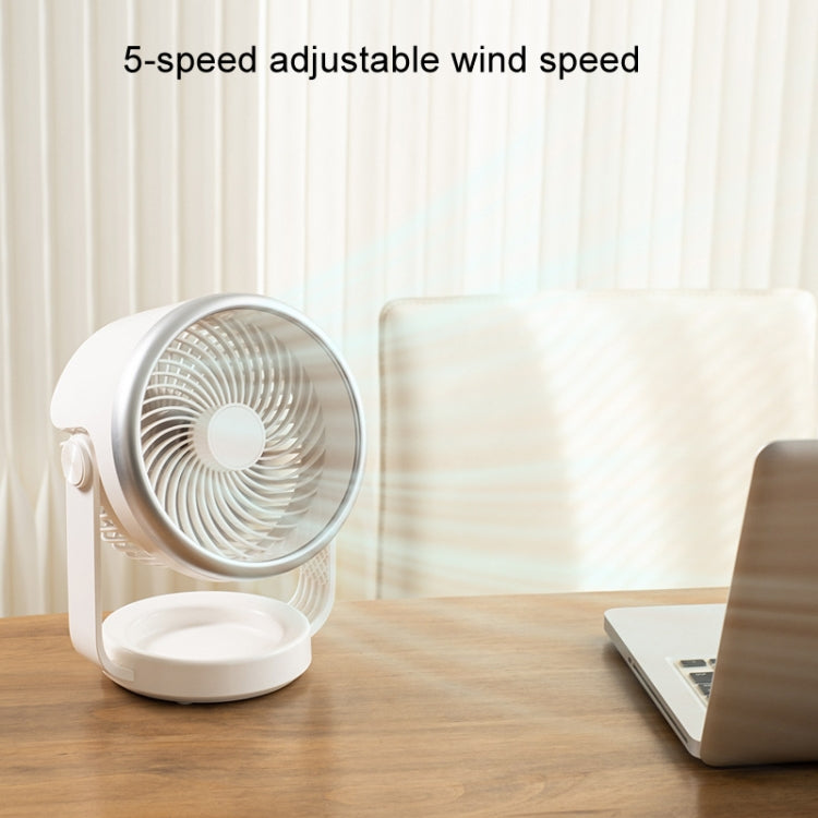 Air Circulating Fan USB Charging Desktop Quiet Fan(White) - Electric Fans by PMC TechLife | Online Shopping South Africa | PMC TechLife | Buy Now Pay Later Mobicred