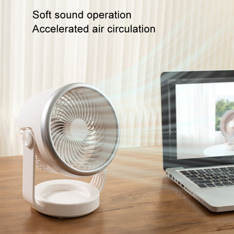 Air Circulating Fan USB Charging Desktop Quiet Fan(White) - Electric Fans by PMC TechLife | Online Shopping South Africa | PMC TechLife | Buy Now Pay Later Mobicred