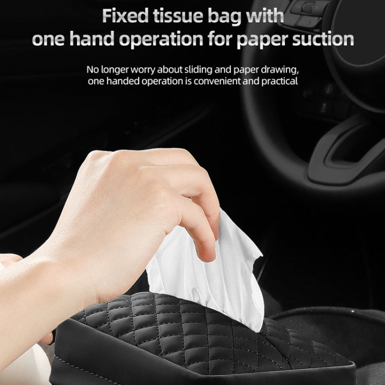 Car Sun Visor Armrest Box Back Hanging Tissue Box(Black) - Tissue Boxes by PMC Jewellery | Online Shopping South Africa | PMC Jewellery | Buy Now Pay Later Mobicred